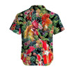 Funny Roosters Tropical Flowers Men Hawaiian Shirt
