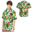 Jack Russel Wearing Mexican Hat Tropical Men Hawaiian Shirt For Dog Lovers From Mexico