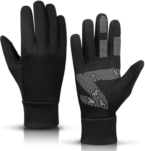 Thin Winter Gloves for Men Women Splashproof Windproof Anti-Slip Touchscreen Thermal Sports Gloves for Driving Hiking Bike Cycling Running