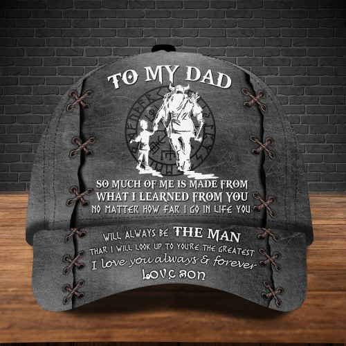 Viking Old Norse To My Dad Happy Fathers Day Gift From Son Personalized All Over Print Hat & Cap