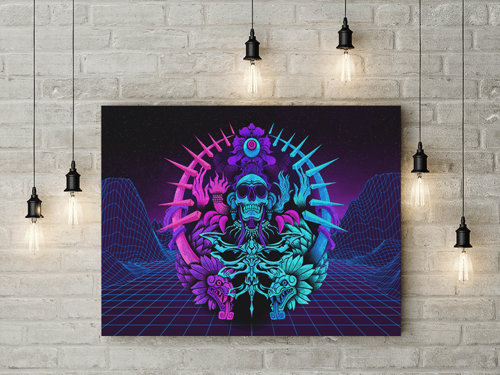 Aztec Sun Stone The Dead Song 3D All Over Printed Canvas -