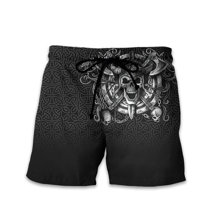 Viking Old Norse Skull Tattoo Art Customized All Over Print Short Pant