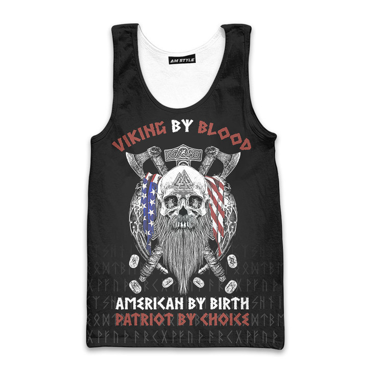 Viking By Blood American By Birth Patriot By Choice All Over Print Tank Top