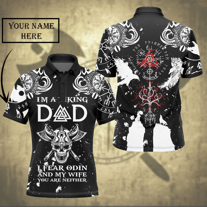 Viking Old Norse Dad Happy Fathers Day Gift I Fear Odin And My Wife All Over Print Polo