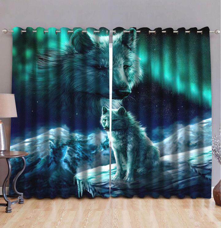 Wolf 3D All Over Printed Window Curtains - Amaze Style™