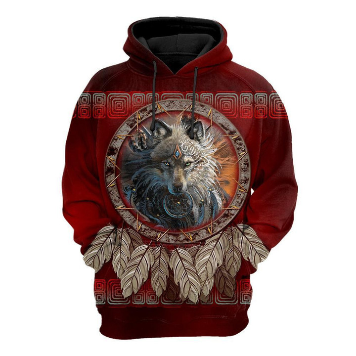 Wolf Native American 3D All Over Printed Unisex Shirts - Amaze Style™-Apparel