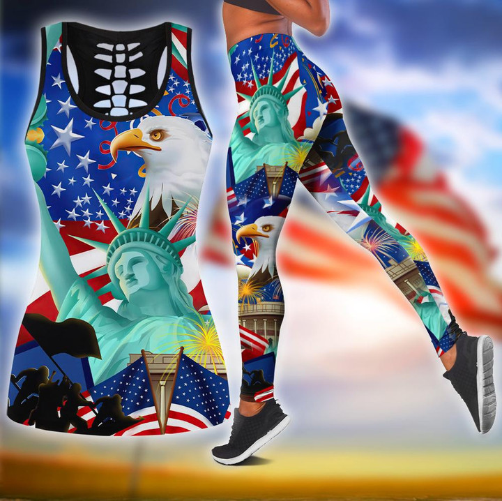 American 3D All Over Printed Legging + Hollow Tank AM24052103 - Amaze Style™