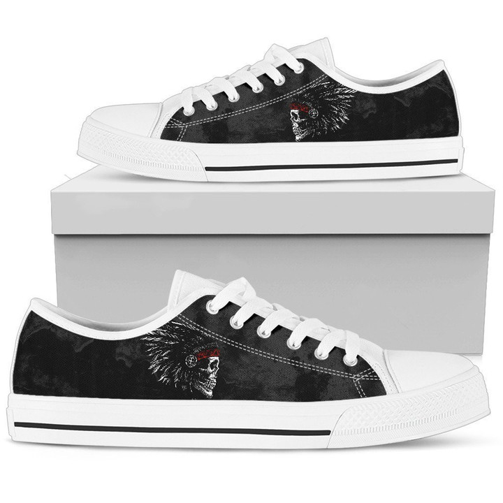 Native american skull low top shoes PL18032027 - Amaze Style™-