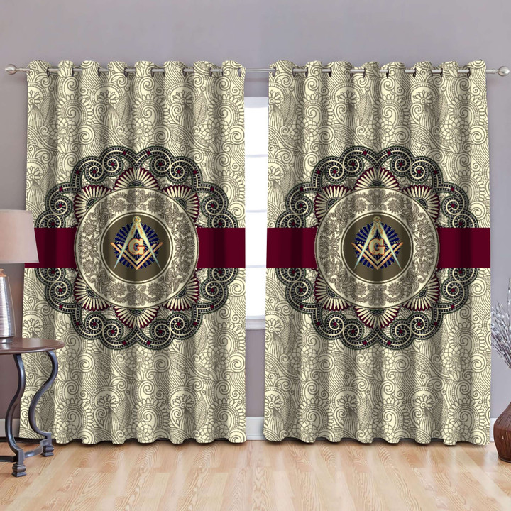 Freemasonry 3D All Over Printed Window Curtains - Amaze Style™-Curtains