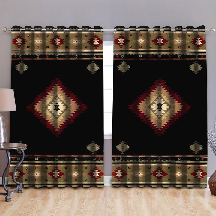 Native American Pattern Blackout Thermal Grommet Window Curtains Pi30052026 - Amaze Style™-Curtains