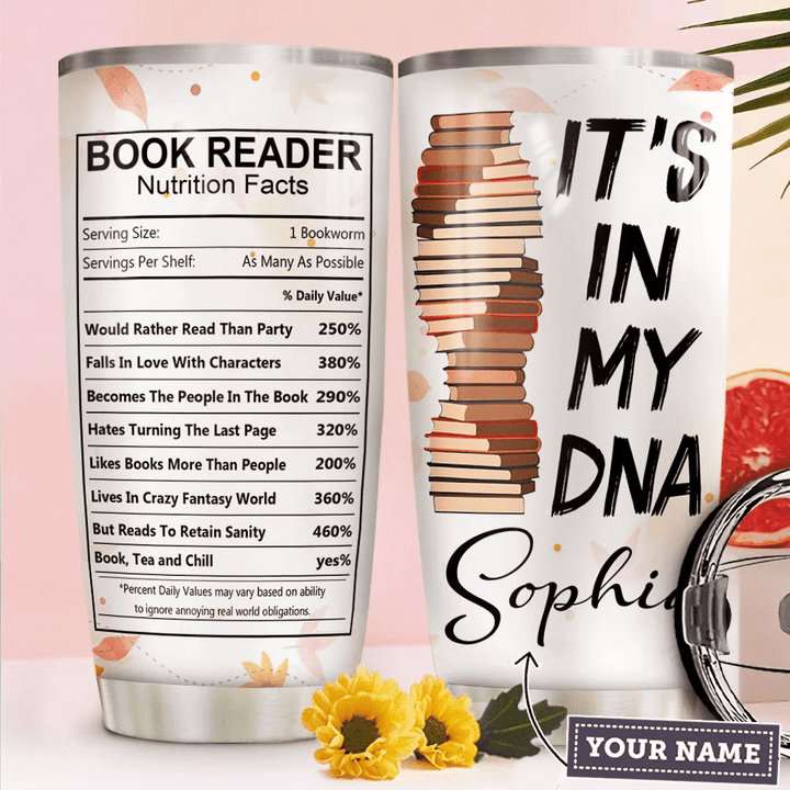Larvasy Book Dna Personalized Stainless Steel Tumbler