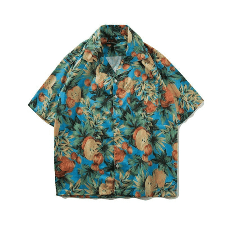 Larvasy Summer Vintage Hawaiian Shirt Aloha Shirt For Summer