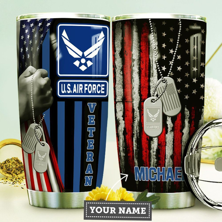 Larvasy Air Force Personalized Stainless Steel Tumbler