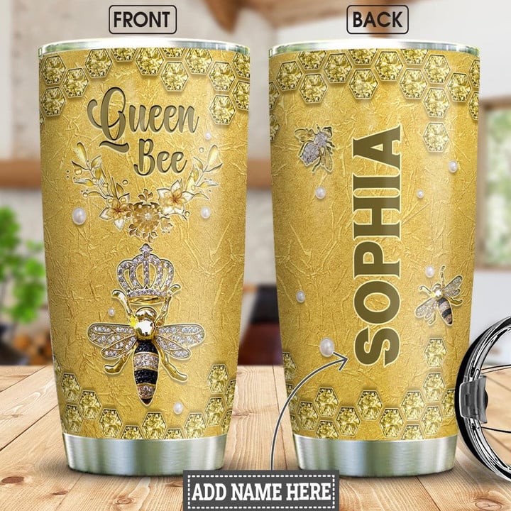Larvasy Bee Jewelry Style Personalized Stainless Steel Tumbler