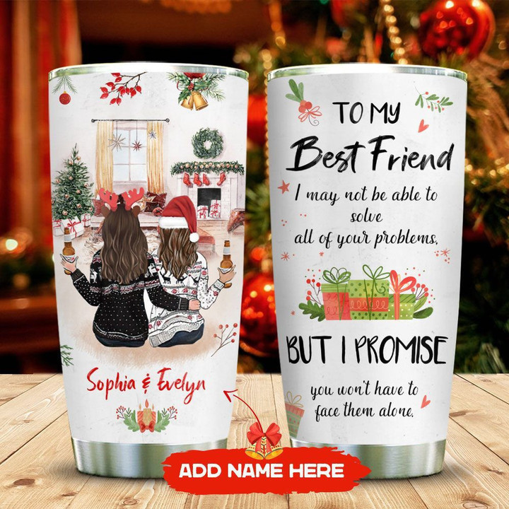 Larvasy Best Friend In Christmas Personalized Stainless Steel Tumbler