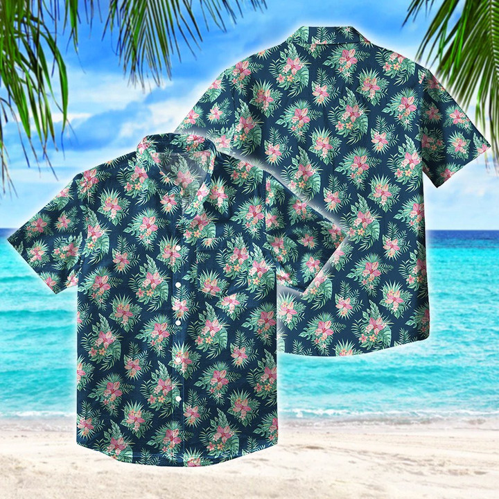 Larvasy Flower Menshirt Aloha Shirt For Summer