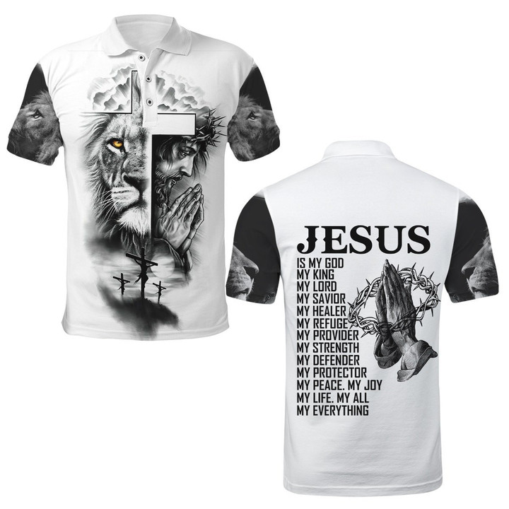 Jesus Is My God 3D All Over Printed Polo Shirt