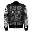 Viking Old Norse Mens Show No Mercy Personalized All Over Print Bomber