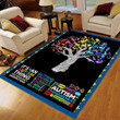 Autism Area Rug, Autism Lips Printing Floor Mat Carpet, Autism Mom Rug, Autism Awareness Area Rug, Its An Autism Rug, Gifts For Autism