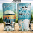 Larvasy Beach Personalized Stainless Steel Tumbler