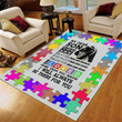 Autism Awareness Area Rug, Autism Lips Area Rug, Autism Mom Printing Floor Mat Carpet, Autism Rug, Gifts For Autism