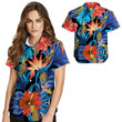 Trumpet Tropical Leaves Women Hawaiian Shirt For TrumpetersIn Daily Life