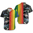 LGBT Rainbow Sharks Men Hawaiian Shirt For LGBTQ Community In Daily Life - Gift For Shark Lovers