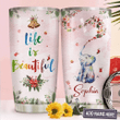 Personalized Elephant Christmas Stainless Steel Tumbler