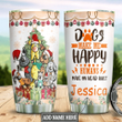 Personalized Christmas Dog Stainless Steel Tumbler