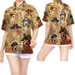 Pirate Golden Retriever Women Hawaiian Shirt For Dog Lovers - Gift For Golden Retriever Dog Lovers