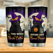 Coffee Cat Witch Halloween Stainless Steel Tumbler