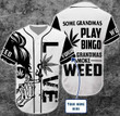 Larvasy Personalized Custom Name Some Grandma Play Bingo Baseball Tee Jersey Shirt