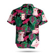 Lovely Pig Tropical Floral Men Hawaiian Shirt For Pig Lovers