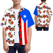 Puerto Rico Flag Hibiscus Coqui Frog Men Hawaiian Shirt For Puerto Ricans Or Boricua - Gift For Frog Lovers