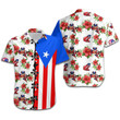 Puerto Rico Flag Hibiscus Coqui Frog Men Hawaiian Shirt For Puerto Ricans Or Boricua - Gift For Frog Lovers