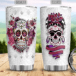 Halloween Colorful Skull Witch Boo Ghost Scary Pumpkin Trick Or Treat Halloween Stainless Steel Tumbler