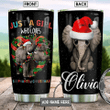 Personalized Christmas Elephant Stainless Steel Tumbler