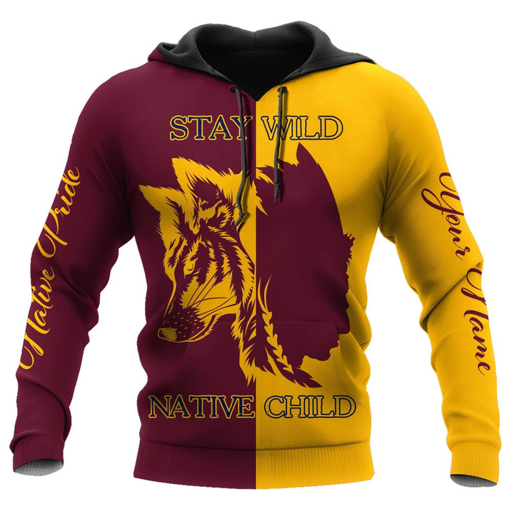 Custom Name Wolf Native Pride 3D All Over Printed Unisex Shirt - Amaze Style™-Apparel