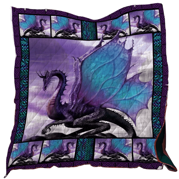 Violet dragon quilt