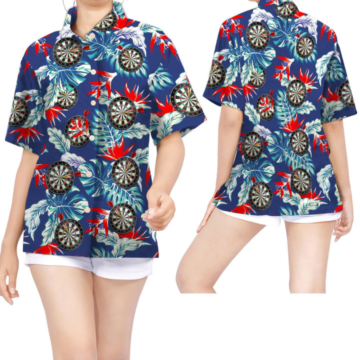 Darts Women Hawaiian Shirt For Sport Lovers In Daily Life