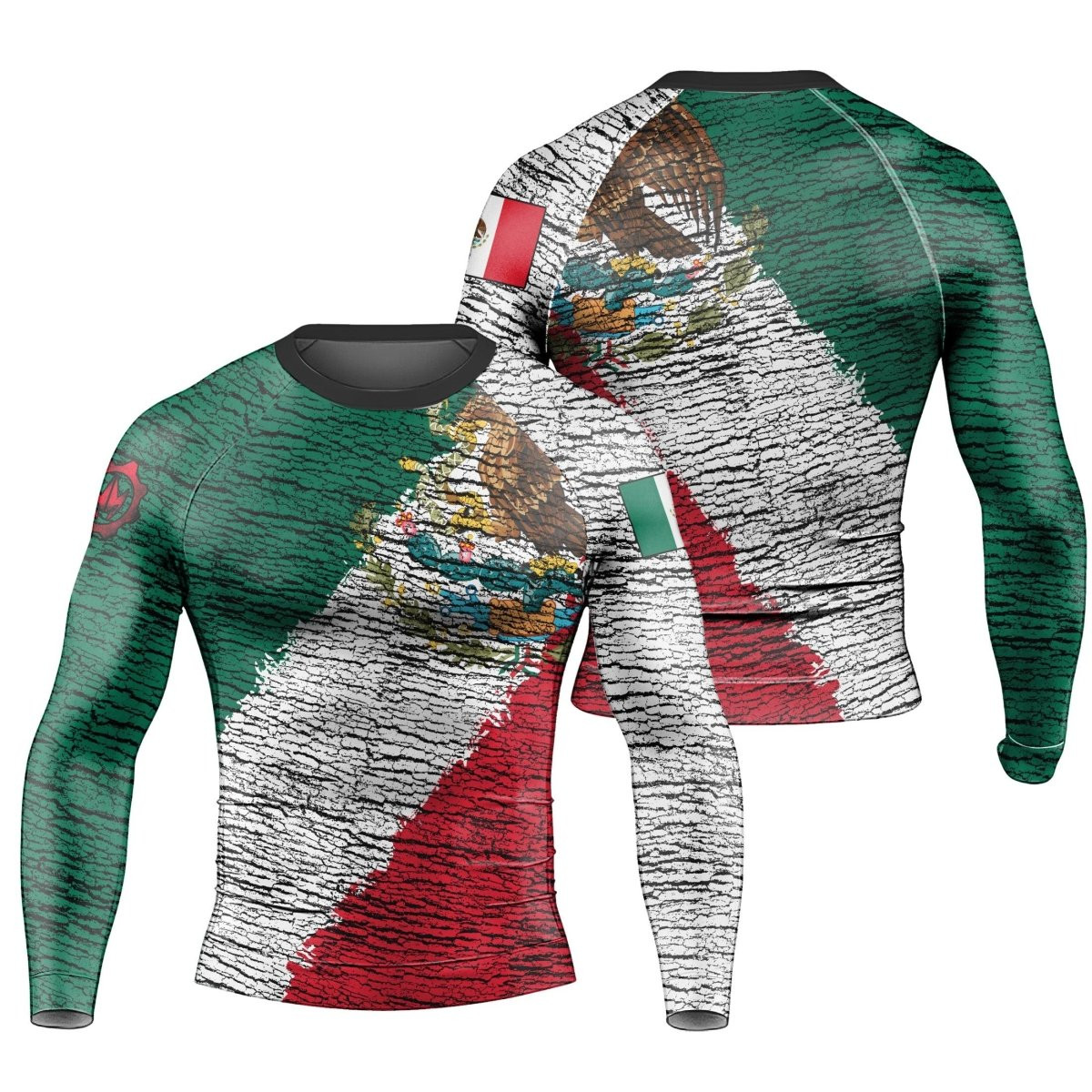 Mexico Flag Long Sleeve Rash Guard VO1030 - Macdilo