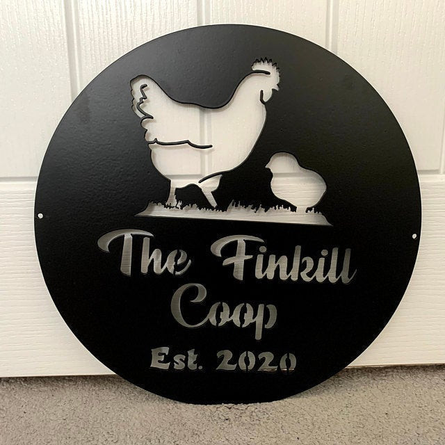 Hen Sign Custom Hen House Sign, Hen House Coop Sign, Our Little Coop Sign Metal ...