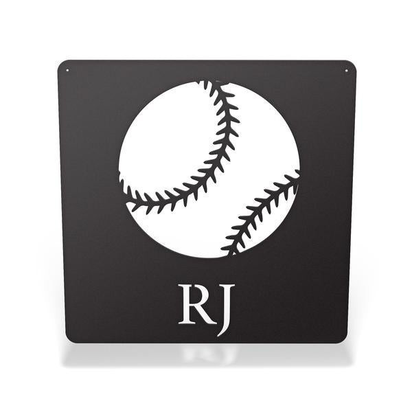 Personalized Baseball Sign Cut Metal Sign Metal House Sign MT1112 - Macdilo