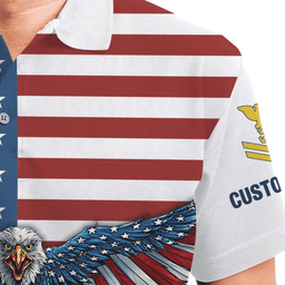 US Veteran Personalized Veteran 3D Polo ShirtPLV55