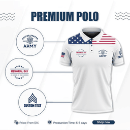 US Veteran Personalized Memorial Day In Honor Of Our Heroes Polo ShirtPLV55