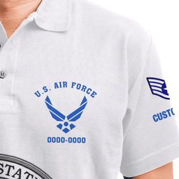 US Air Force (USAF) Personalized US Air Force Polo ShirtsPLV55