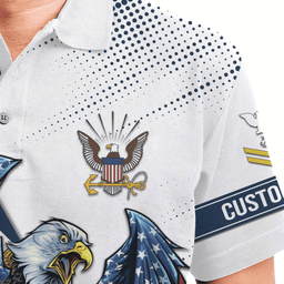 US Navy Personalized US Navy Veteran Polo ShirtsPLV55