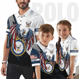 US Navy Personalized US Navy Veteran Polo ShirtsPLV55
