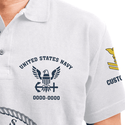 US Navy Personalized US Navy Polo ShirtsPLV55