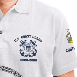 US Coast Guard (USCG) Personalized US Coast Guard Polo ShirtsPLV55